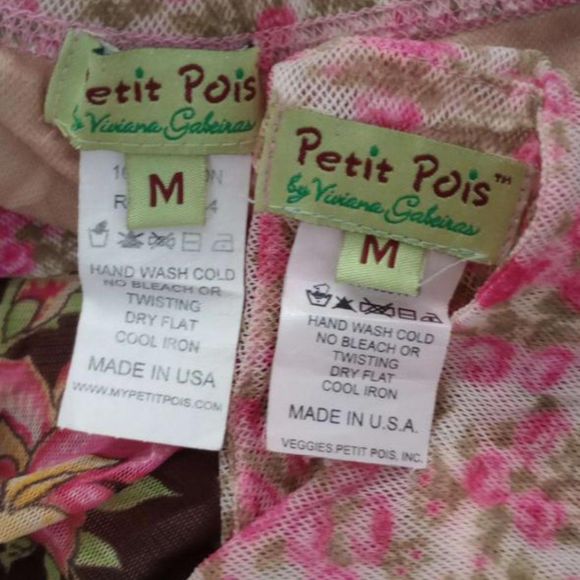 Y2K Petit Pois Pink Brown Floral Sheer Micromesh Camisole Patchwork Skirt Set - Picture 4 of 4